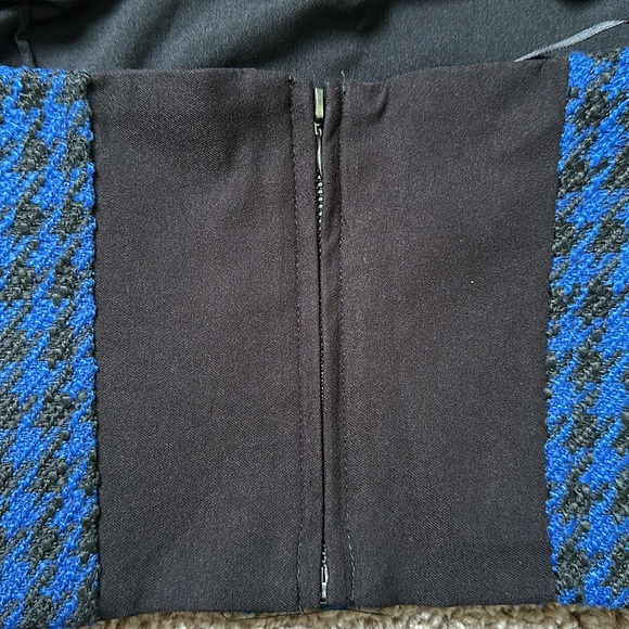 Dynamite Houndstooth Bustier Blue Houndstooth Top NWT - Picture 7 of 9